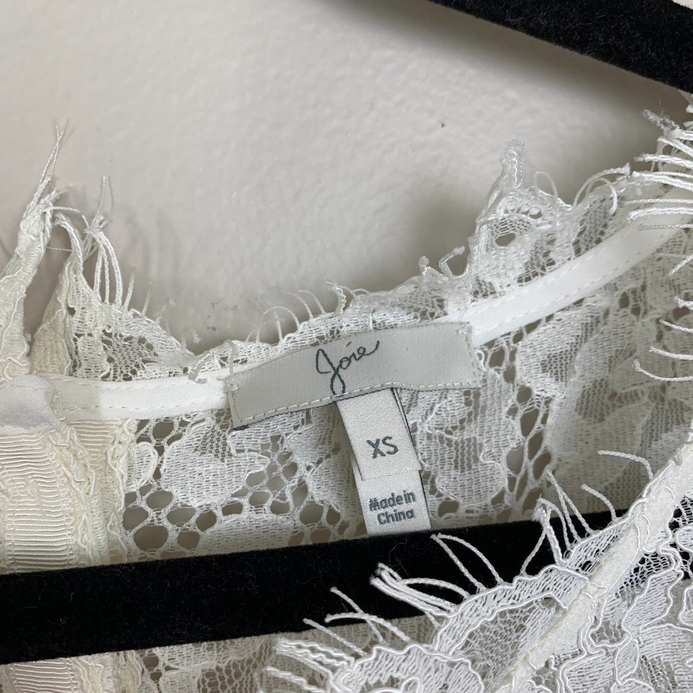 Joie Koda Ivory Lace Peplum Top - Size XS - Picture 4 of 9